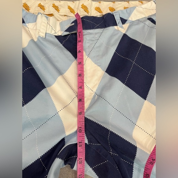 [W36L30]Loudmouth Men's Blue and White Argyle Golf Pants - Picture 7 of 8